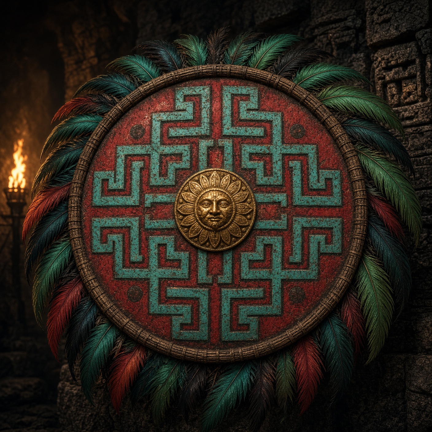 Mexica chimalli — the shield that names a warrior