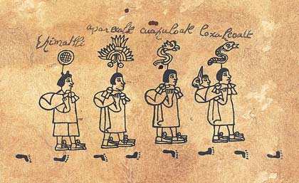 The four teomama in Codex Boturini