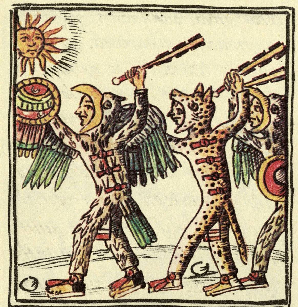 Florentine Codex eagle and jaguar knights