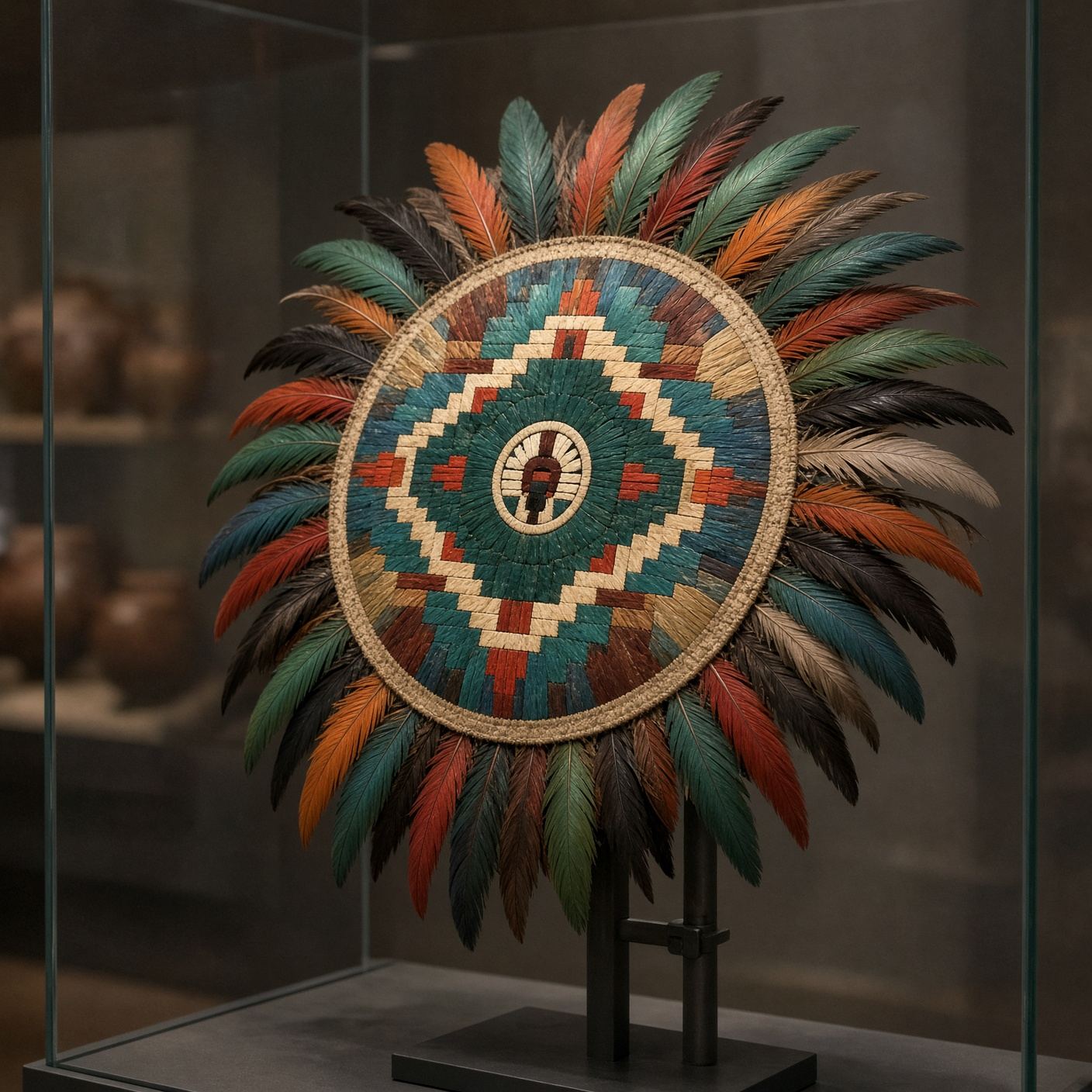 Feather chimalli reconstruction