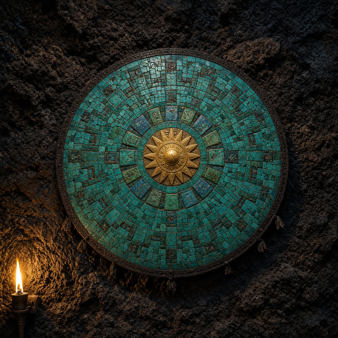 Xiuhchimalli — Turquoise shield